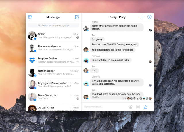 Facebook messenger mac messages apps